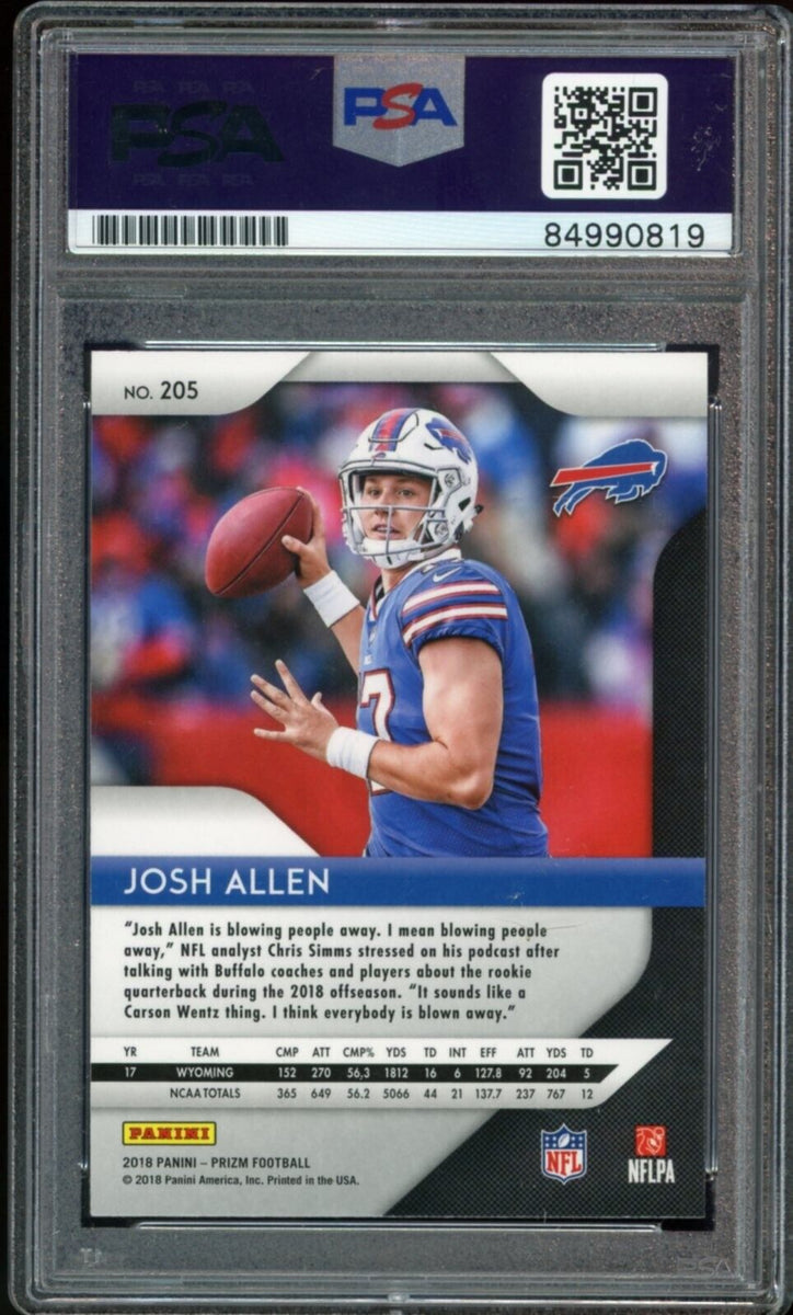 2018 Panini Prizm #205 Josh Allen 2024 RC Rookie