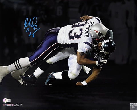 Richard Seymour New England Patriots Signed Super Bowl XXIX Spotlight 16x20 BAS