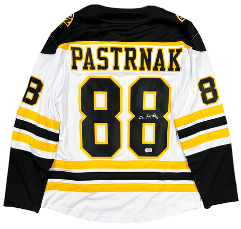 David Pastrnak Boston Bruins Signed Fanatics Away Premier Breakaway Jersey BAS