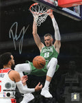 Kristaps Porzingis Boston Celtics Signed Dunk Spotlight 16x20 Photo BAS