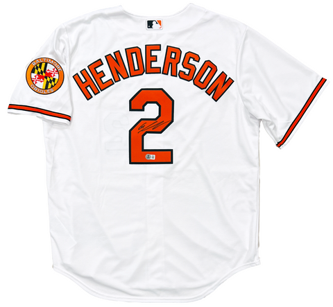 Gunnar Henderson Baltimore Orioles Signed Authentic Nike White Home Jersey BAS
