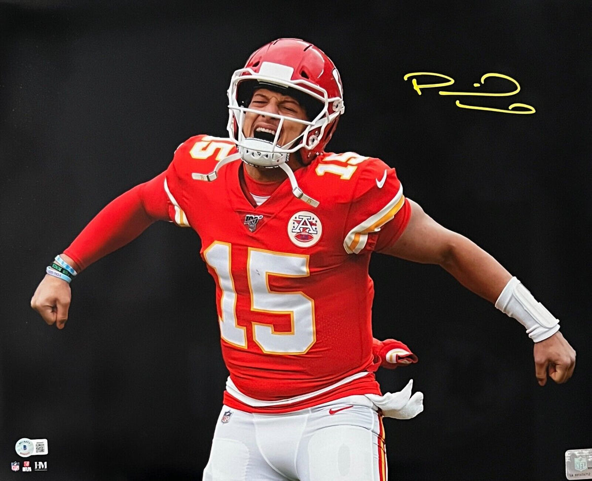 Patrick Mahomes of the KC Chiefs signed