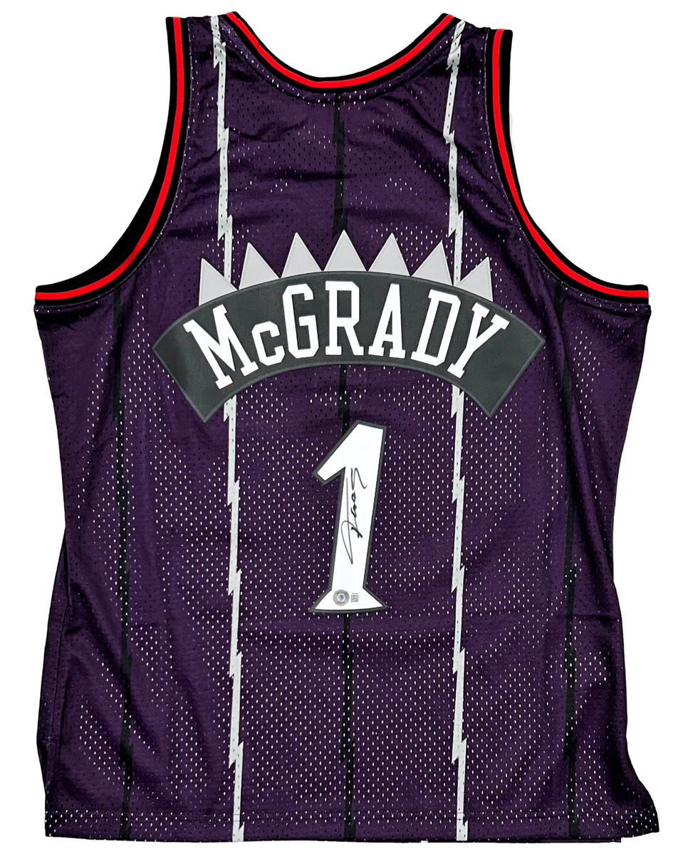 Toronto Raptors Tracy McGrady Autographed White Authentic Mitchell