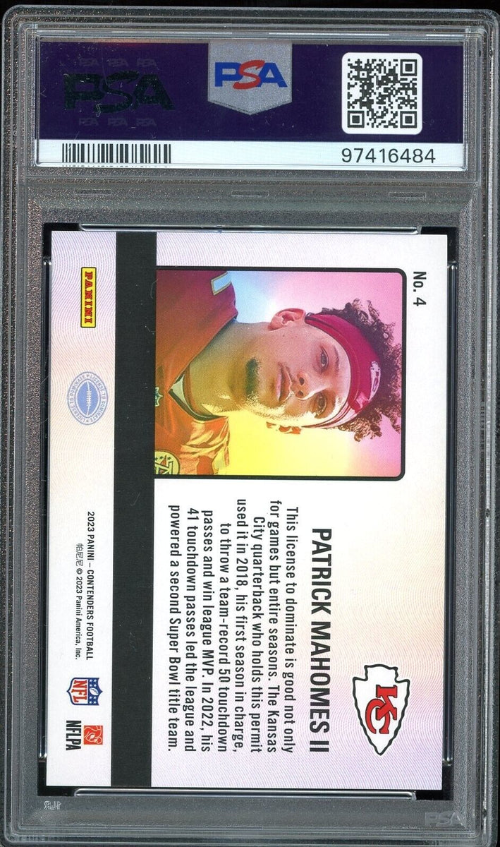 card grader near me 2023 Contenders License to Dominate Patrick Mahomes PSA 10/10 Auto GEM –  Diamond Legends Online