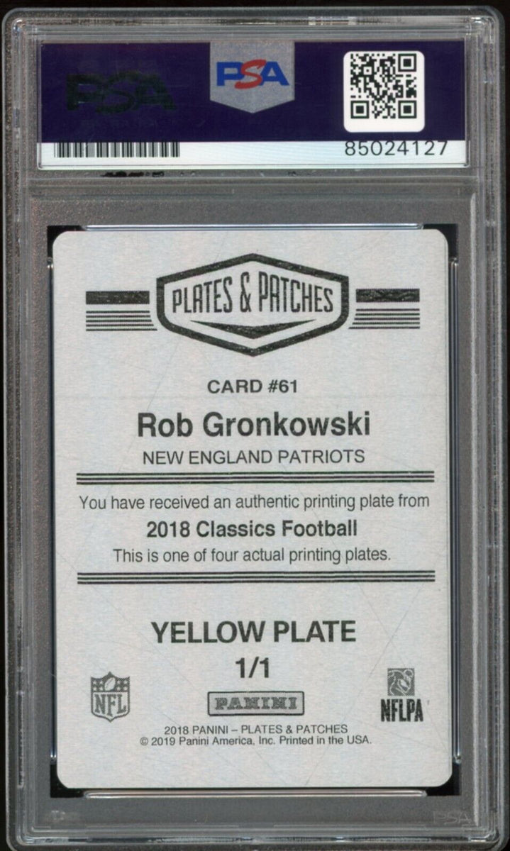 2016 PANINI SELECT #1 ROB GRONKOWSKI PATRIOTS POP 3 PSA 10