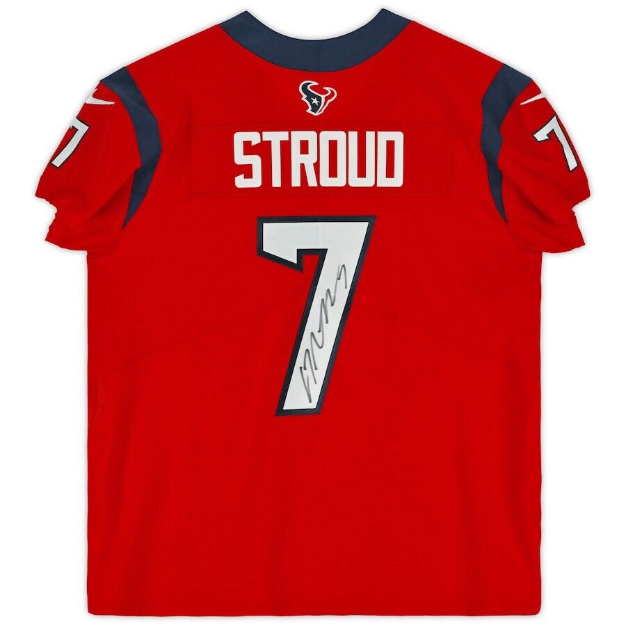 Stroud Houston Texans Signed Authentic Red Nike Elite Jersey