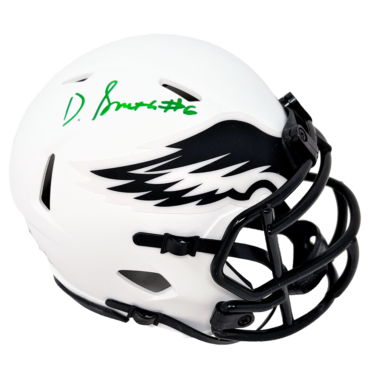 DeVonta Smith Philadelphia Eagles Autographed Riddell Flash Replica Helmet