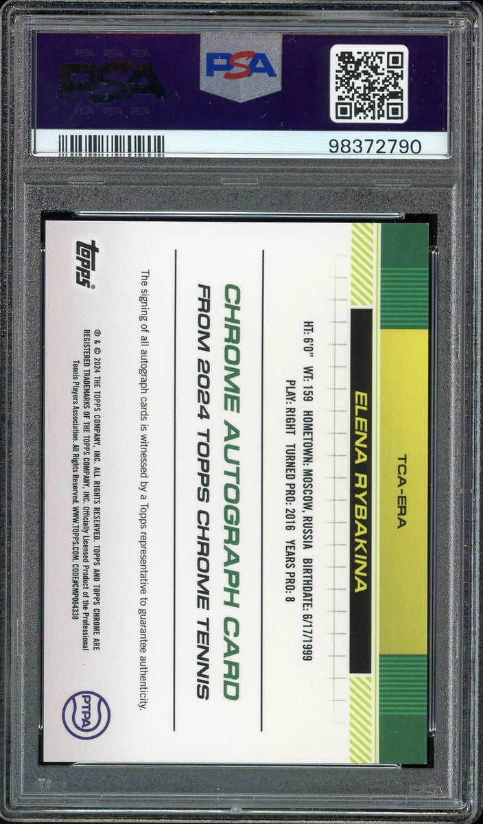 2024 Topps Chrome Tennis Gold /50 #TCAERA Elena Rybakina RC Auto
