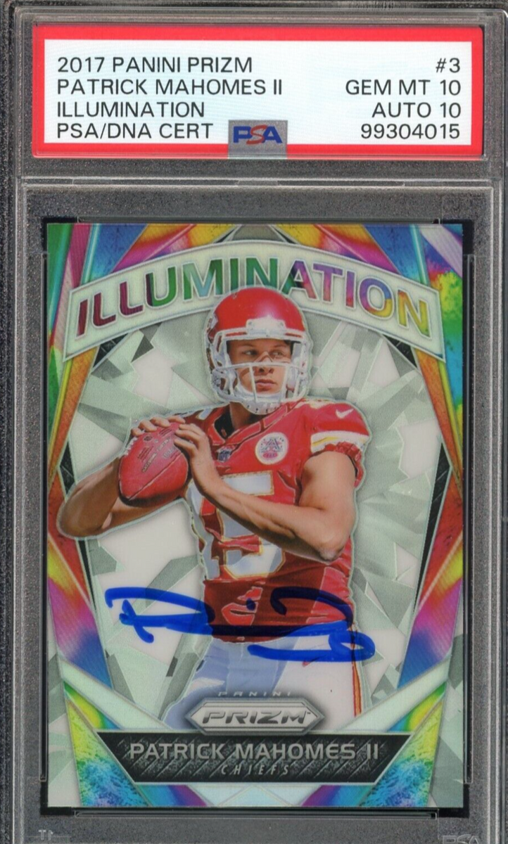 2017 Panini Prizm Illumination #3 Patrick Mahomes RC PSA 10/10 Auto GE –  Diamond Legends Online