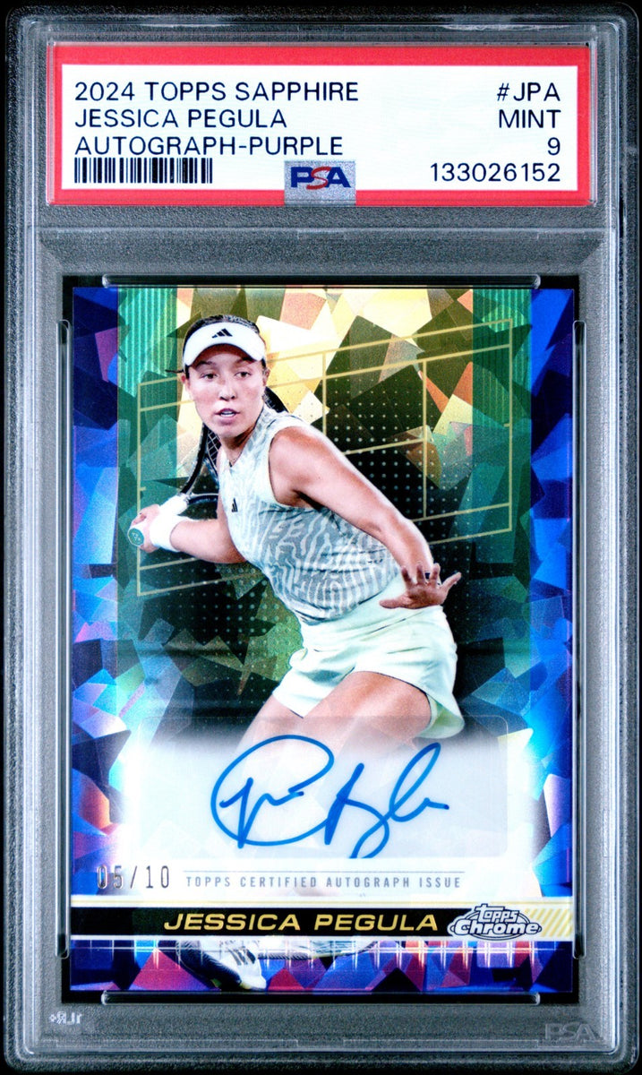 2024 Topps Chrome Sapphire Tennis Purple /10 Jessica Pegula RC