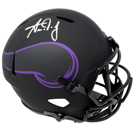 Aaron Jones Minnesota Vikings Signed Riddell Eclipse Replica Helmet BAS Beckett