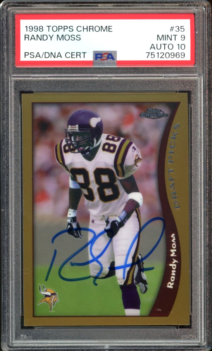 Randy Moss Minnesota Vikings Autographed 1998 Topps #A1