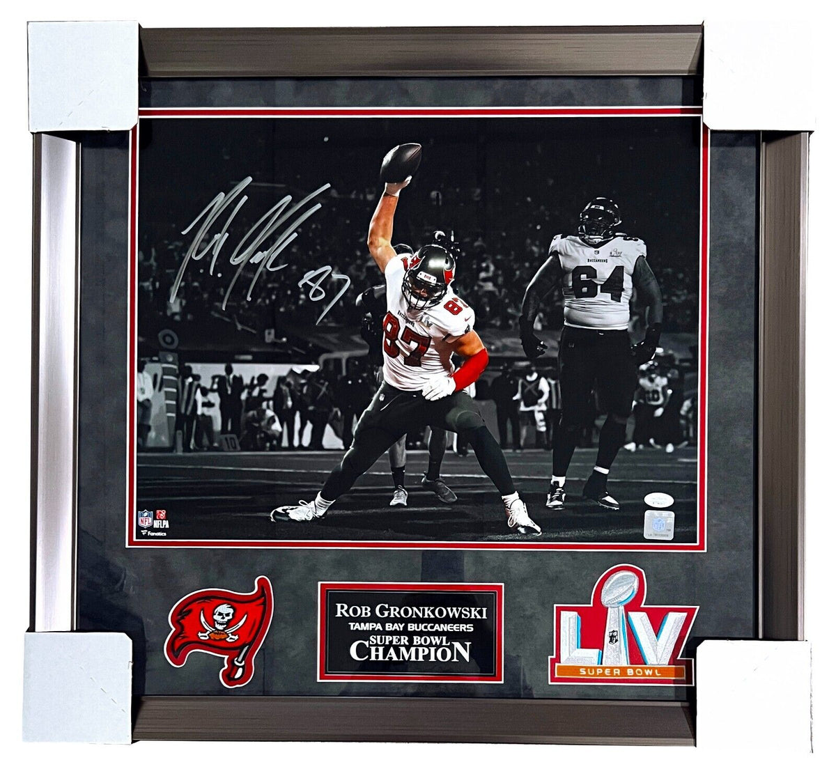 Rob Gronkowski Autographed and Framed Tampa Bay Buccaneers Jersey