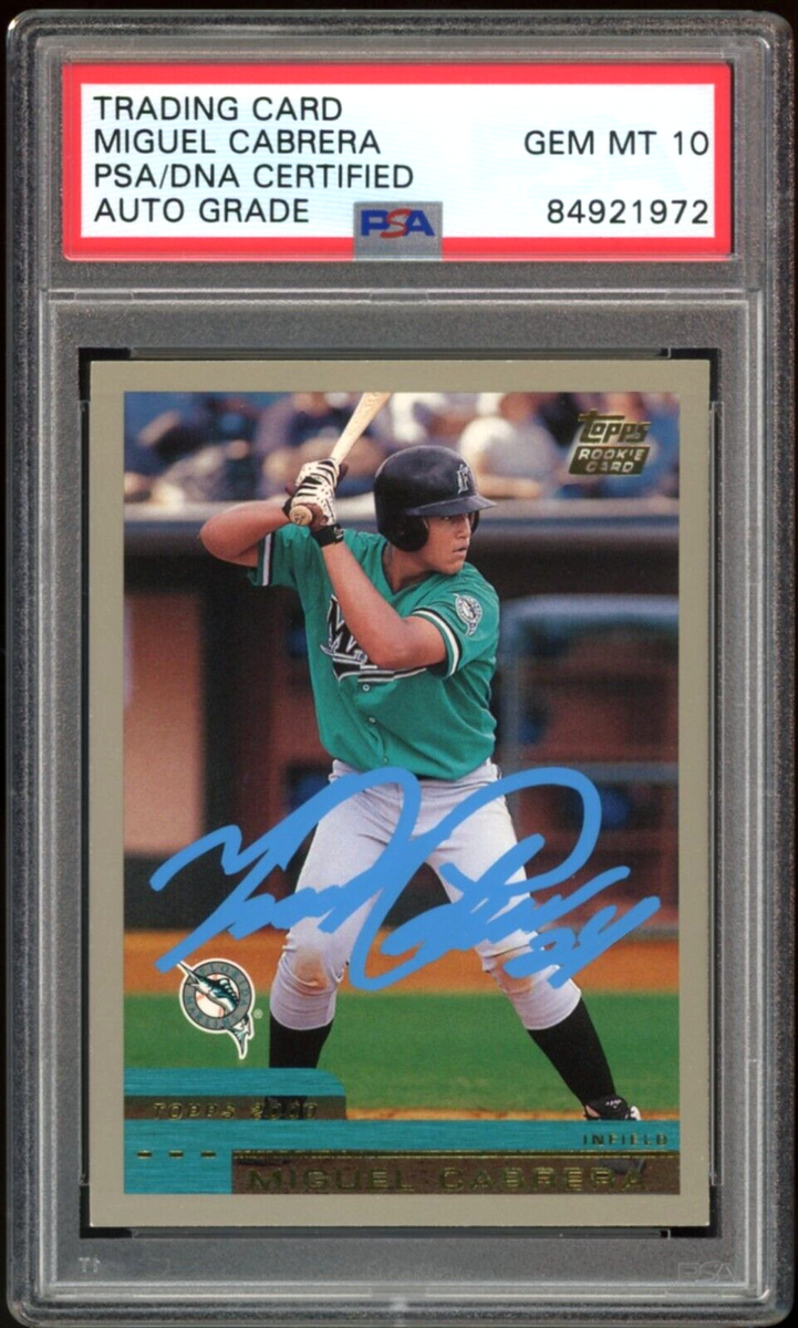 2000 Topps Traded Miguel Cabrera RC Blue Ink On Card PSA/DNA Auto GEM –  Diamond Legends Online