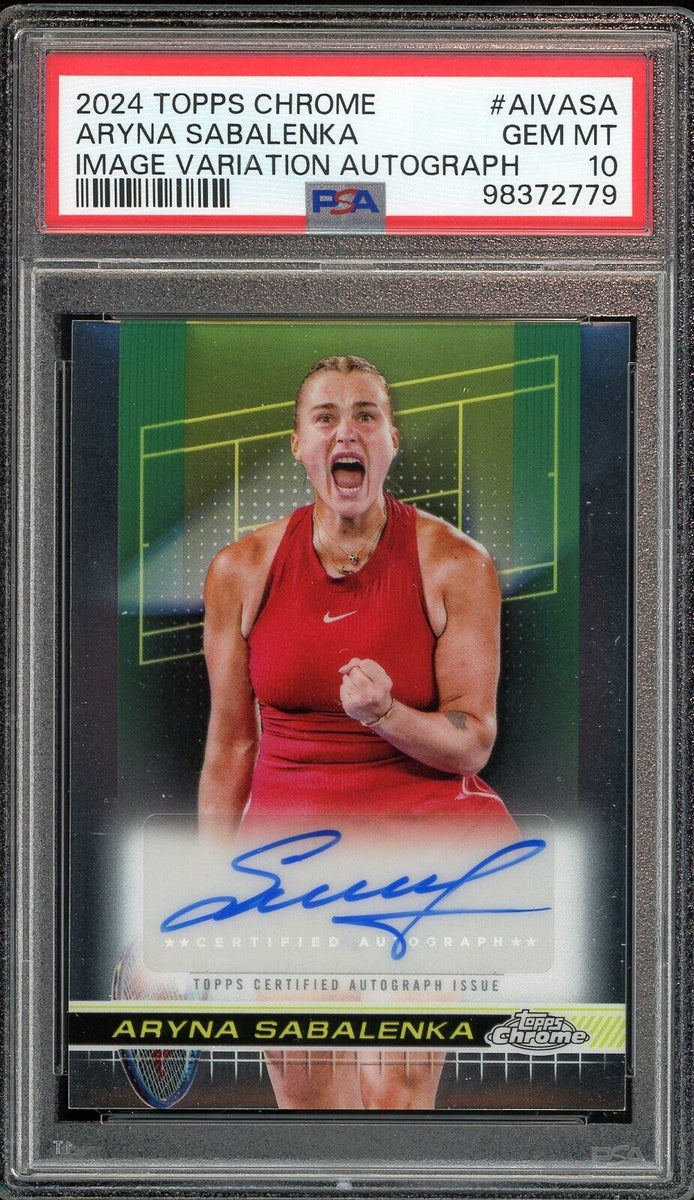 2024 Topps Chrome Tennis Aryna Sabalenka RC Auto Image Variation