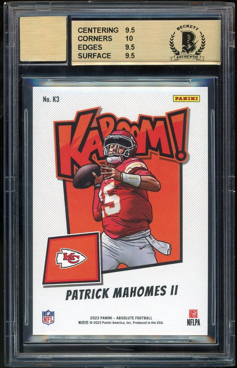 2020 Panini Absolute Patrick Mahomes YELLOW Parallel Graded 10 outlet Gem Mint