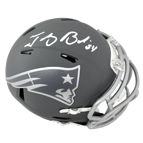 Tedy Bruschi New England Patriots Signed Riddell Slate Mini Helmet Pats Alumni