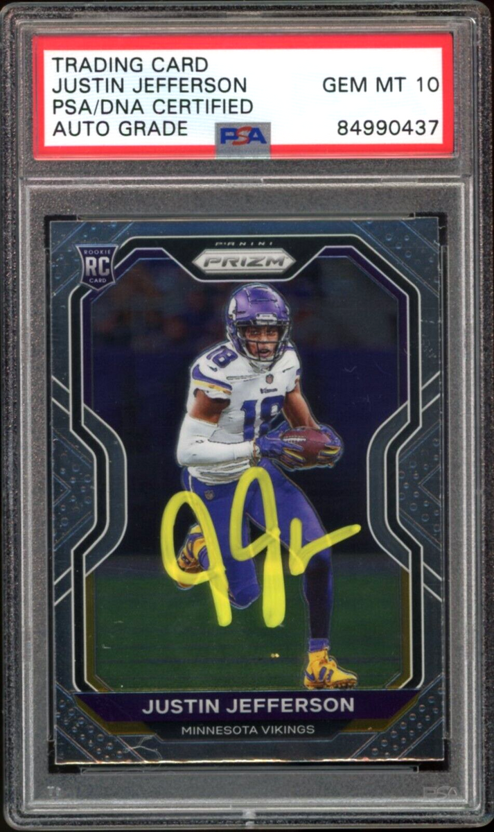 Justin Jefferson Minnesota Vikings Autographed 2020 Panini Prizm