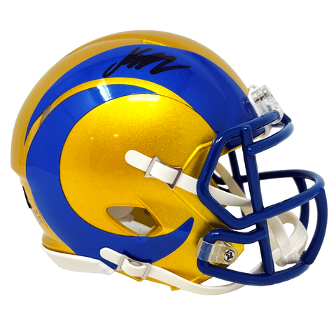 Kyren Williams Los Angeles Rams Signed Riddell Flash Mini Helmet BAS Beckett