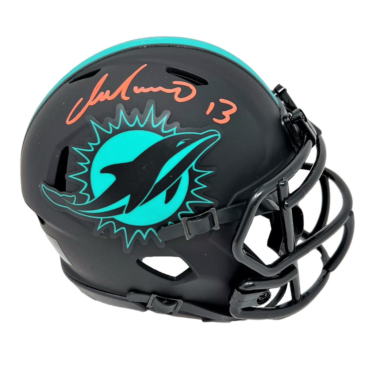 MIAMI DOLPHINS LUNAR ECLIPSE MINI HELMET - Sinbad Sports Store