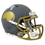 Aaron Jones Minnesota Vikings Signed Riddell Slate Mini Helmet BAS Beckett