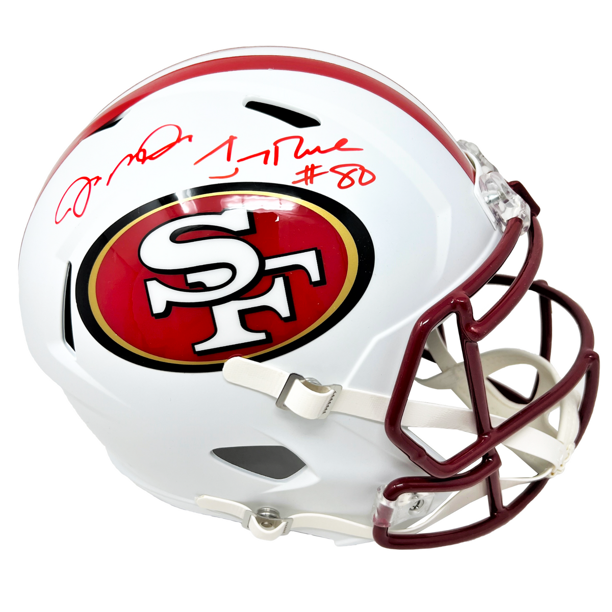 Joe Montana Jerry Rice 49ers Dual Signed Riddell Eclipse Replica Helme –  Diamond Legends Online