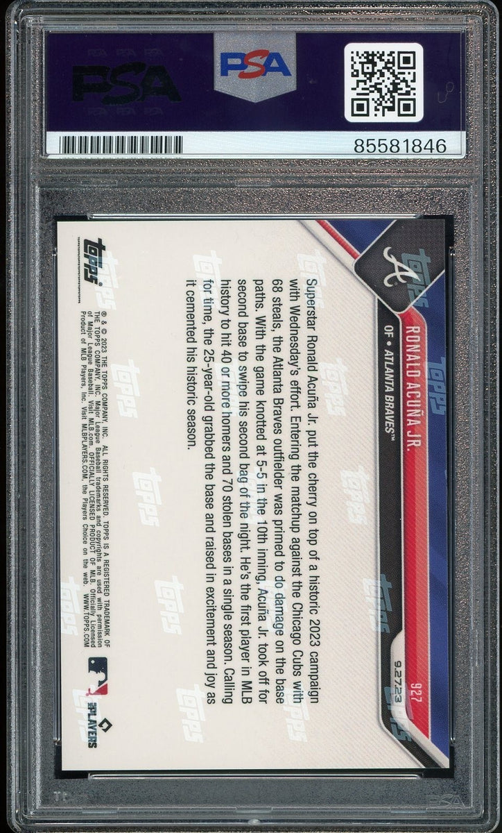 2023 Topps Now Ronald Acuna Jr. 2023 NL MVP Inscribed PSA