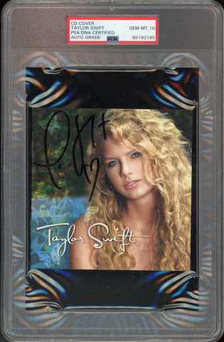 Taylor Swift Signed Debut CD 1st Cover Album PSA/DNA Rare Early Auto GEM MINT 10