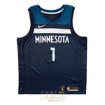 Anthony Edwards Minnesota Timberwolves Signed Blue Nike Swingman Jersey Panini