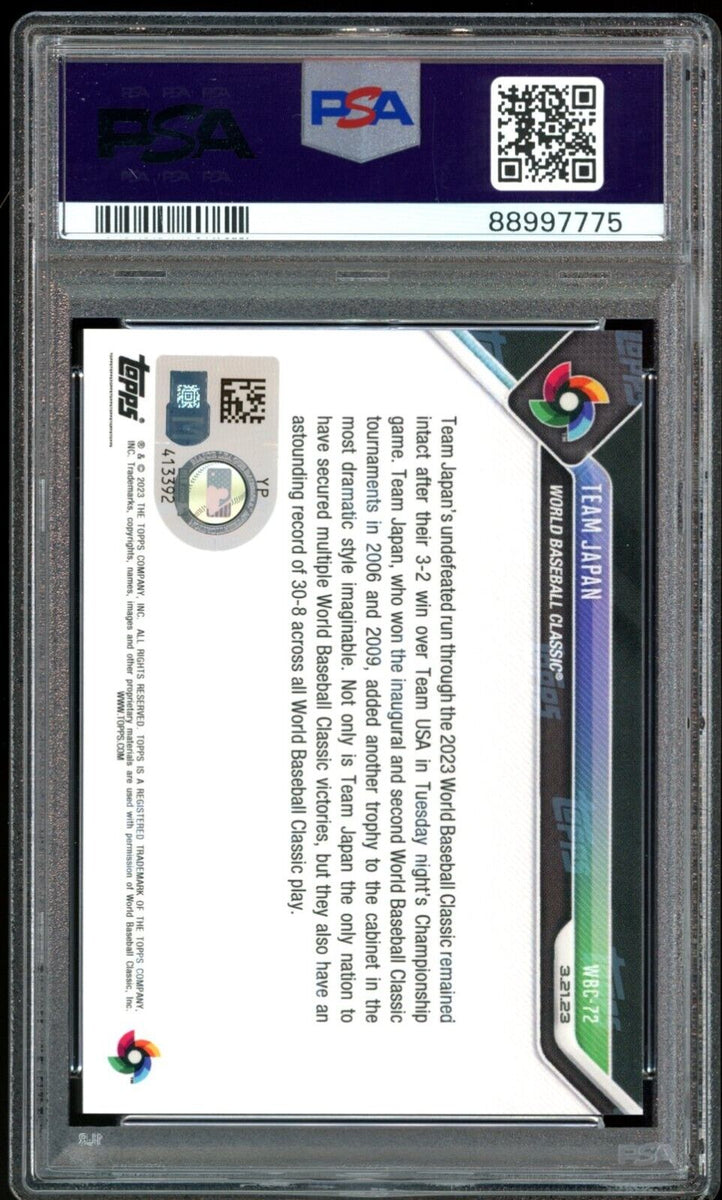 2023 Topps Now World Baseball Classic WBC 72 Shohei Ohtani PSA 9/10 Auto  MINT