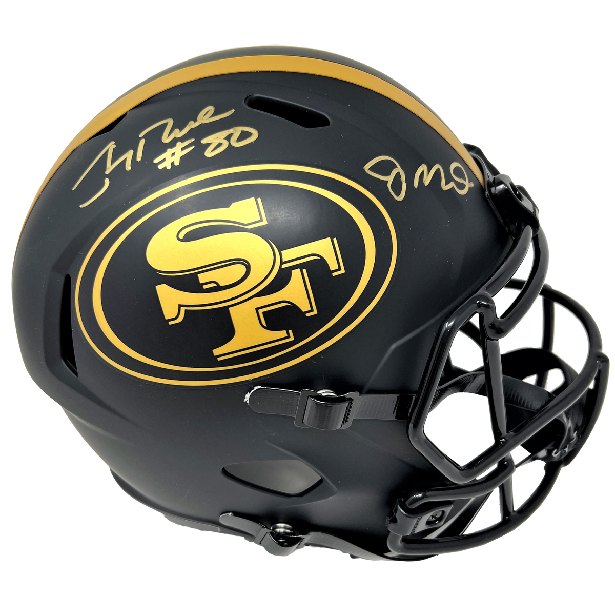 Joe Montana Jerry Rice 49ers Dual Signed Riddell Eclipse Replica Helme –  Diamond Legends Online