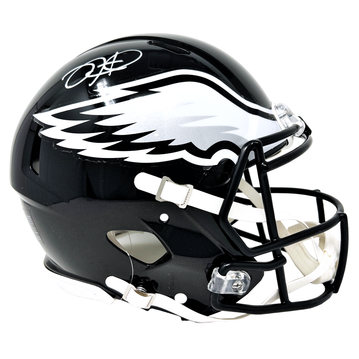 Jalen Hurts Autographed Philadelphia Eagles Eclipse Black Full Size  Authentic Speed Helmet Beckett BAS Witness Stock #217983 - Mill Creek Sports