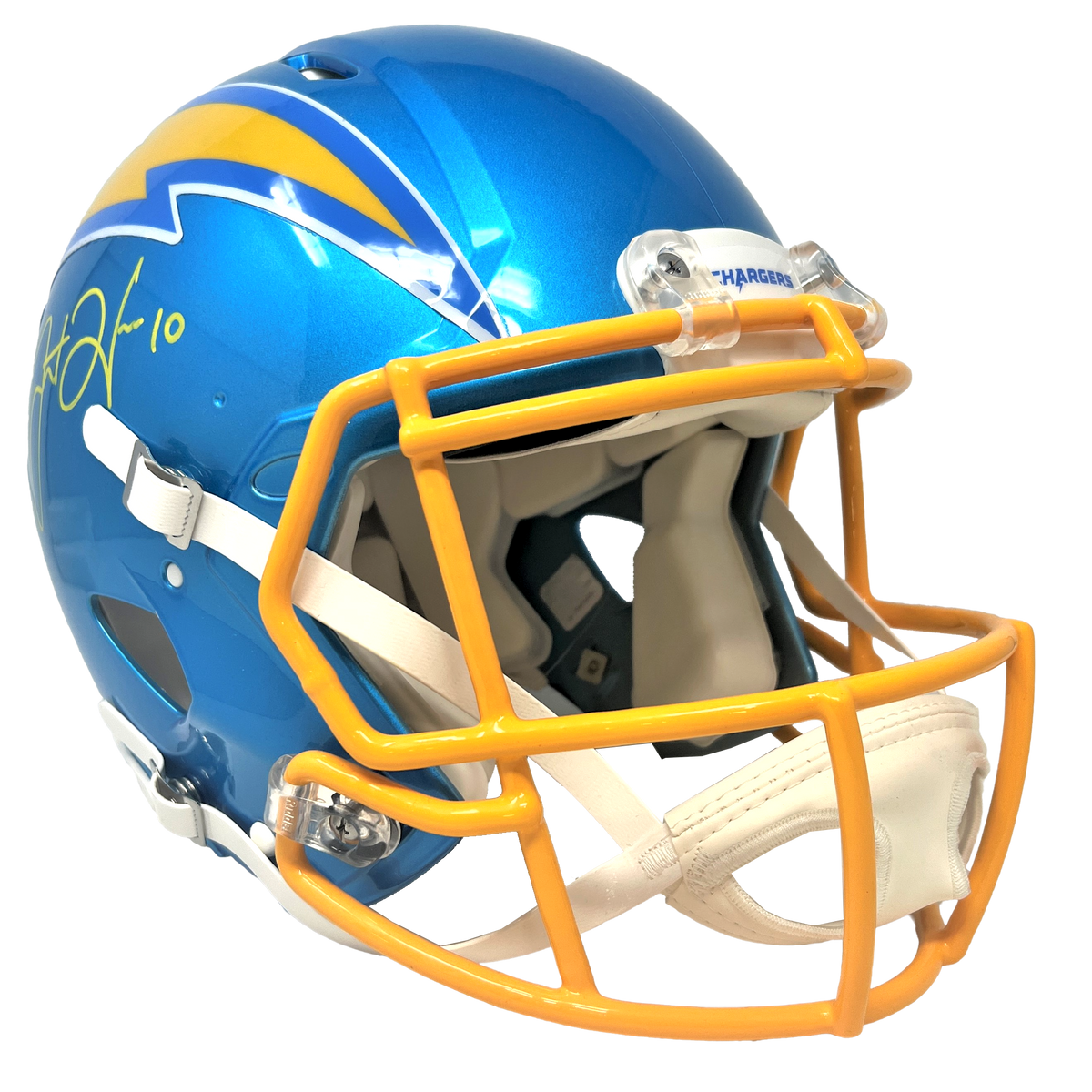 Justin Herbert Signed LA Chargers Flash Speed Authentic Helmet w/2020 NFL  ROY