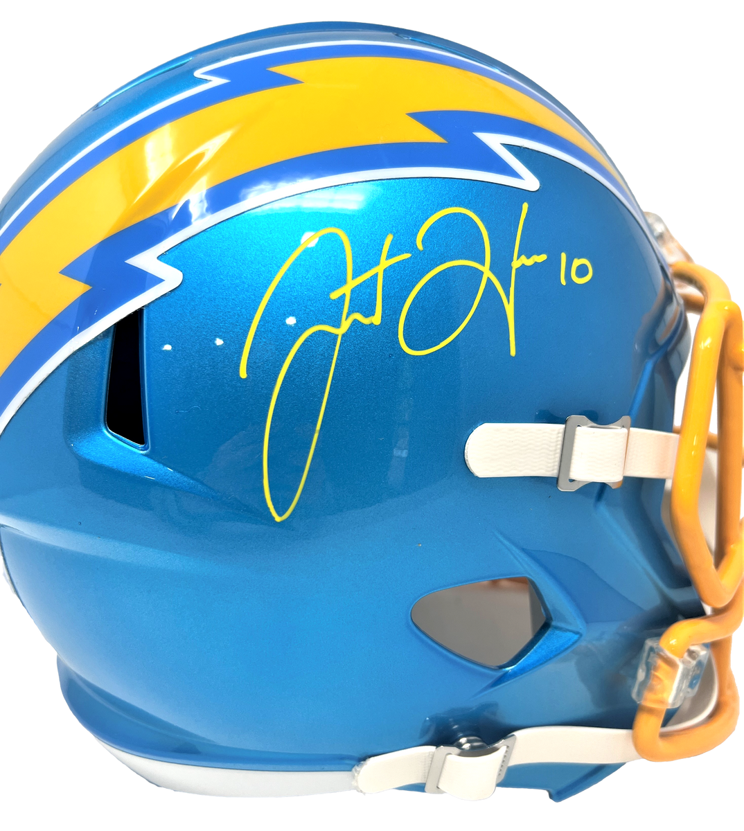 Justin Herbert Signed LA Chargers Flash Speed Authentic Helmet w/2020 NFL  ROY