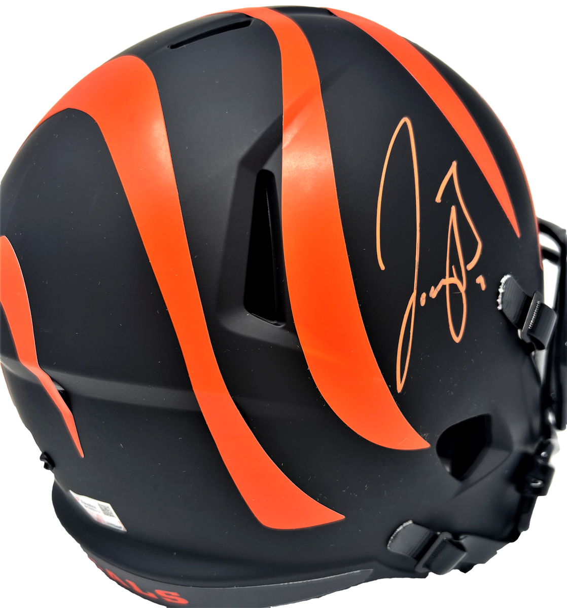 Joe Burrow Autographed Cincinnati Bengals Orange Full Size Replica Speed  Helmet Fanatics Holo Stock #213086