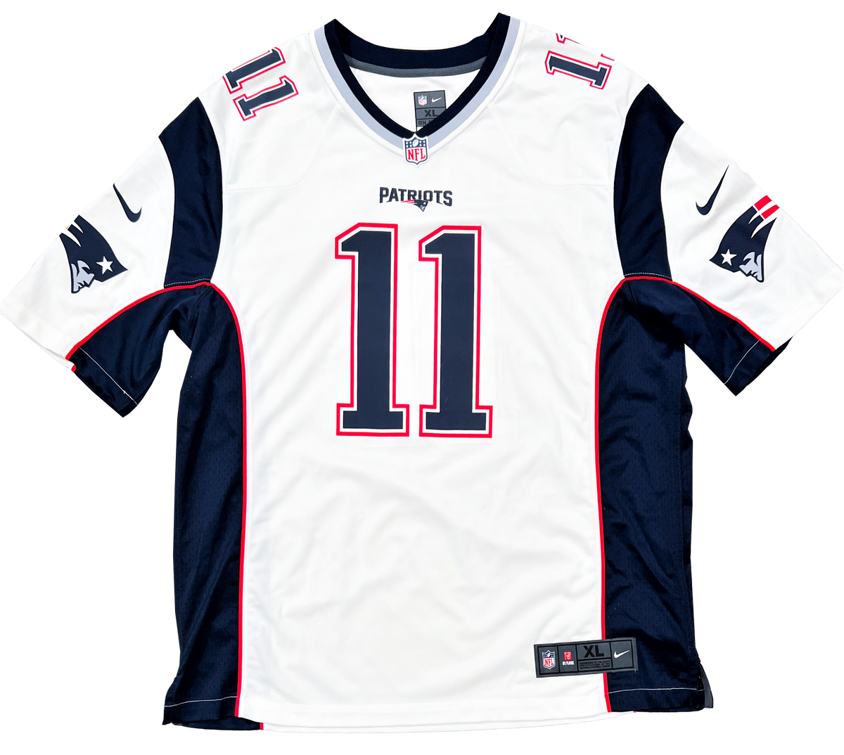 Julian Edelman Signed Framed Custom White Pro-Style Football Jersey JSA at  's Sports Collectibles Store