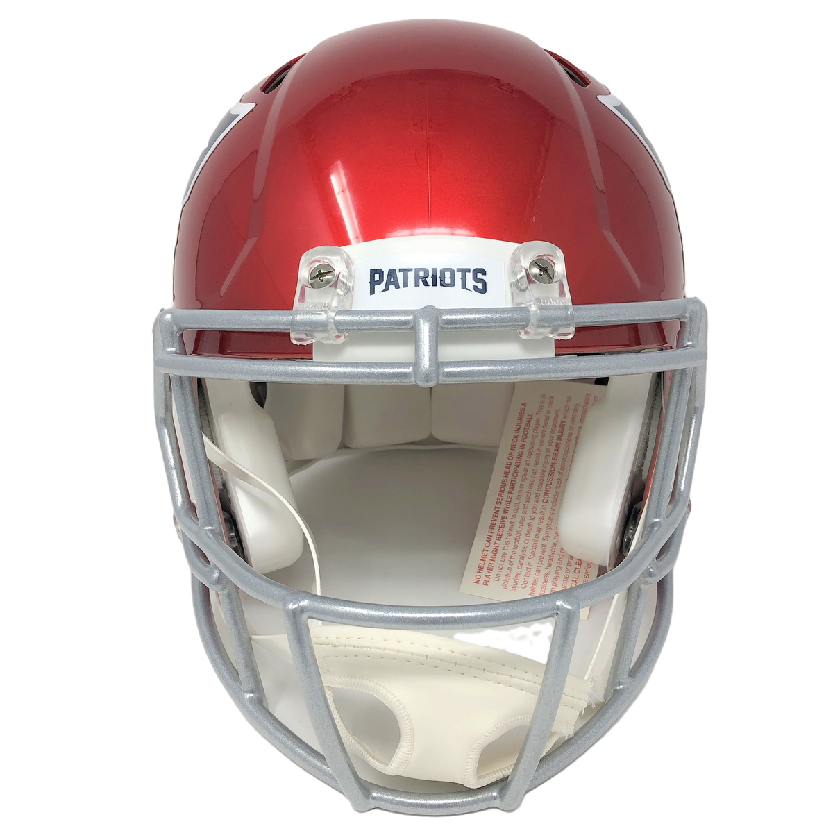 Mac Jones Autographed New England Patriots AMP Blue Full Size Replica Speed  Helmet Beckett BAS Witness Stock #206519