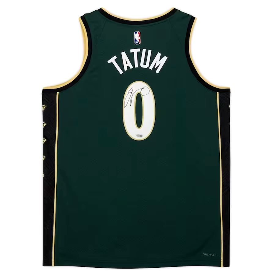 Jayson Tatum Boston Celtics Signed Green Nike City Edition Jersey
