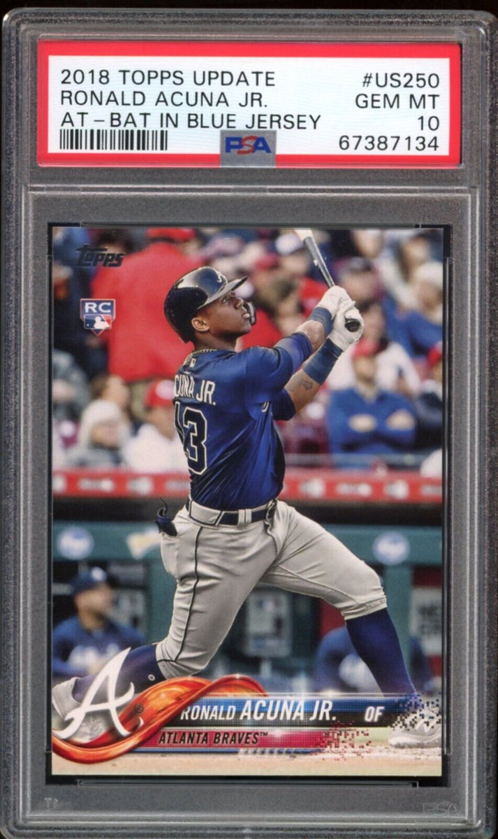 2018 Topps Update #US250 Ronald Acuna Jr. Rookie RC Braves PSA 10 GEM MINT