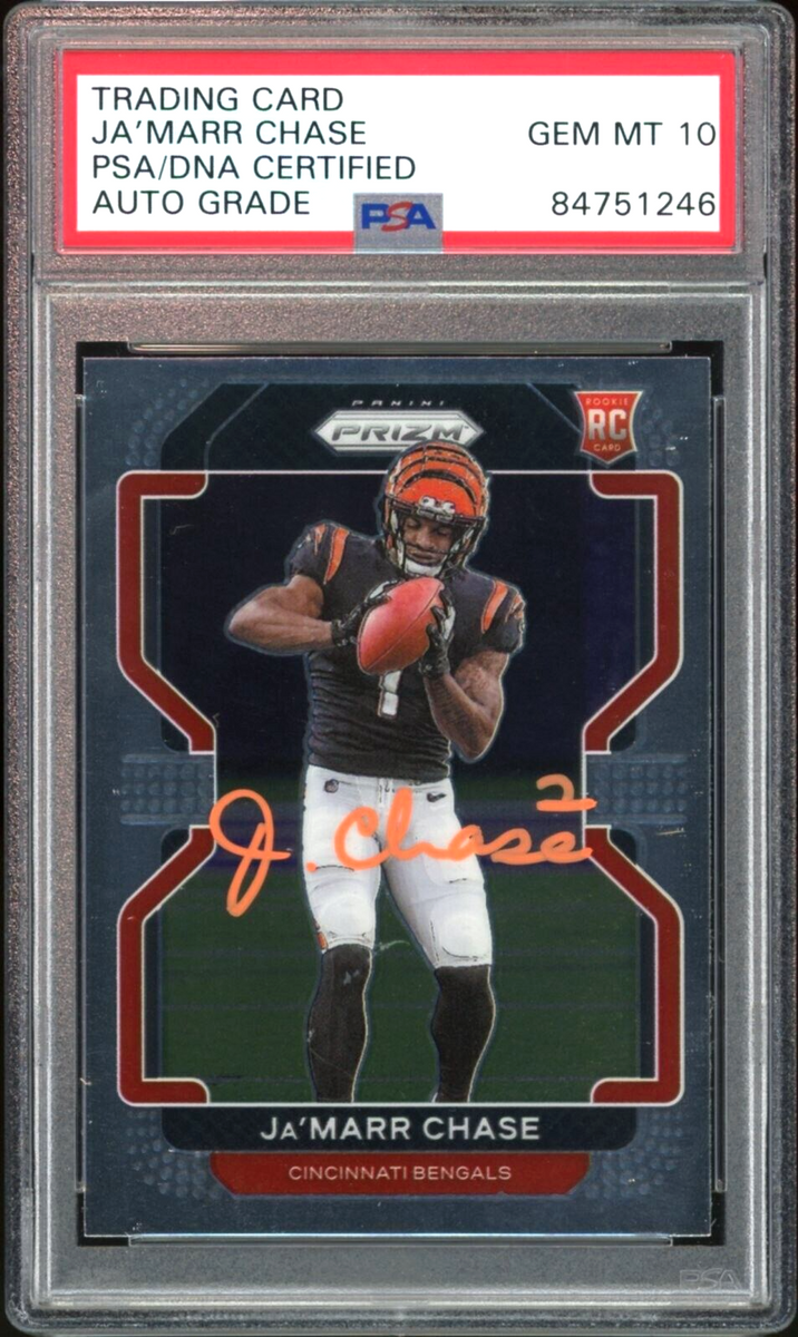 Ja'Marr Chase Cincinnati Bengals Autographed 2021 Panini Prizm