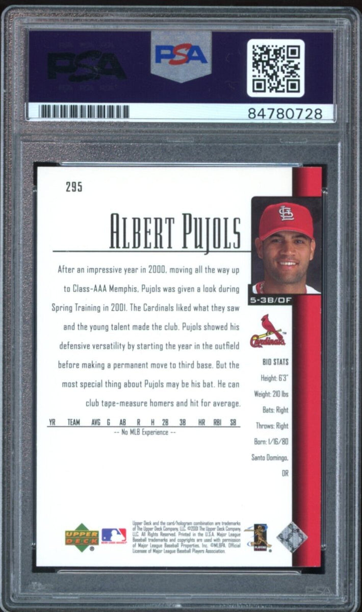 2001 Upper Deck Baseball #295 Albert Pujols Rookie Card