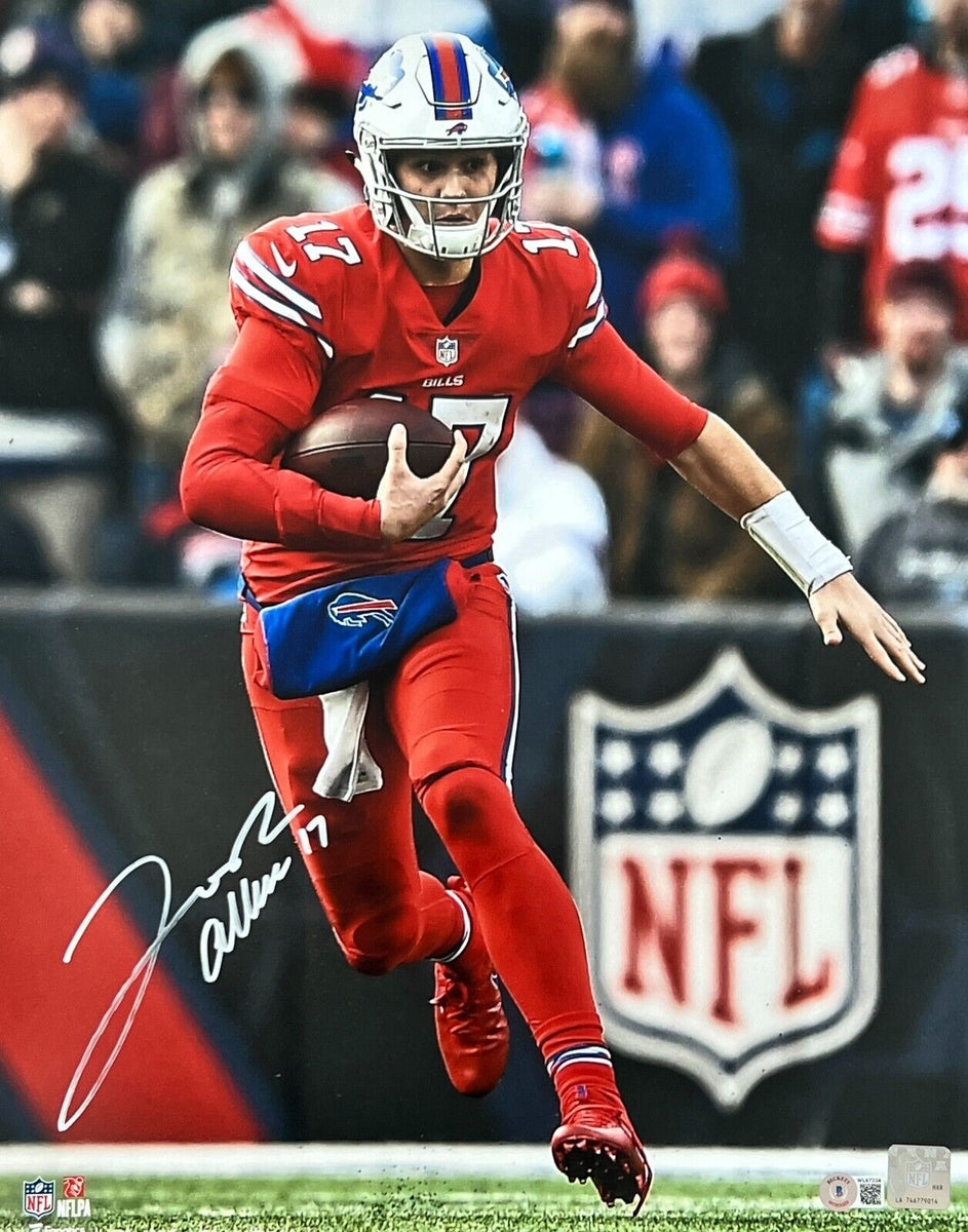 Josh Allen Autographed Signed Buffalo Bills 16x20 Color Dropback