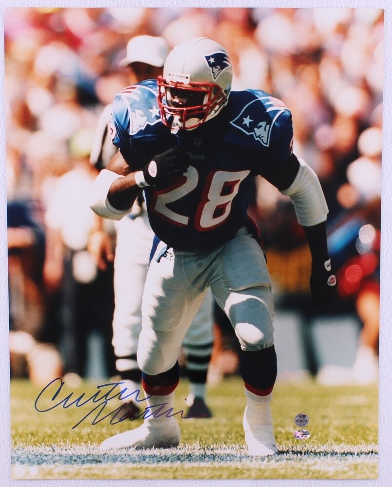 CURTIS MARTIN SIGNED AUTOGRAPH 8x10 PHOTO - NEW ENGLAND PATRIOTS, NEW YORK  JETS