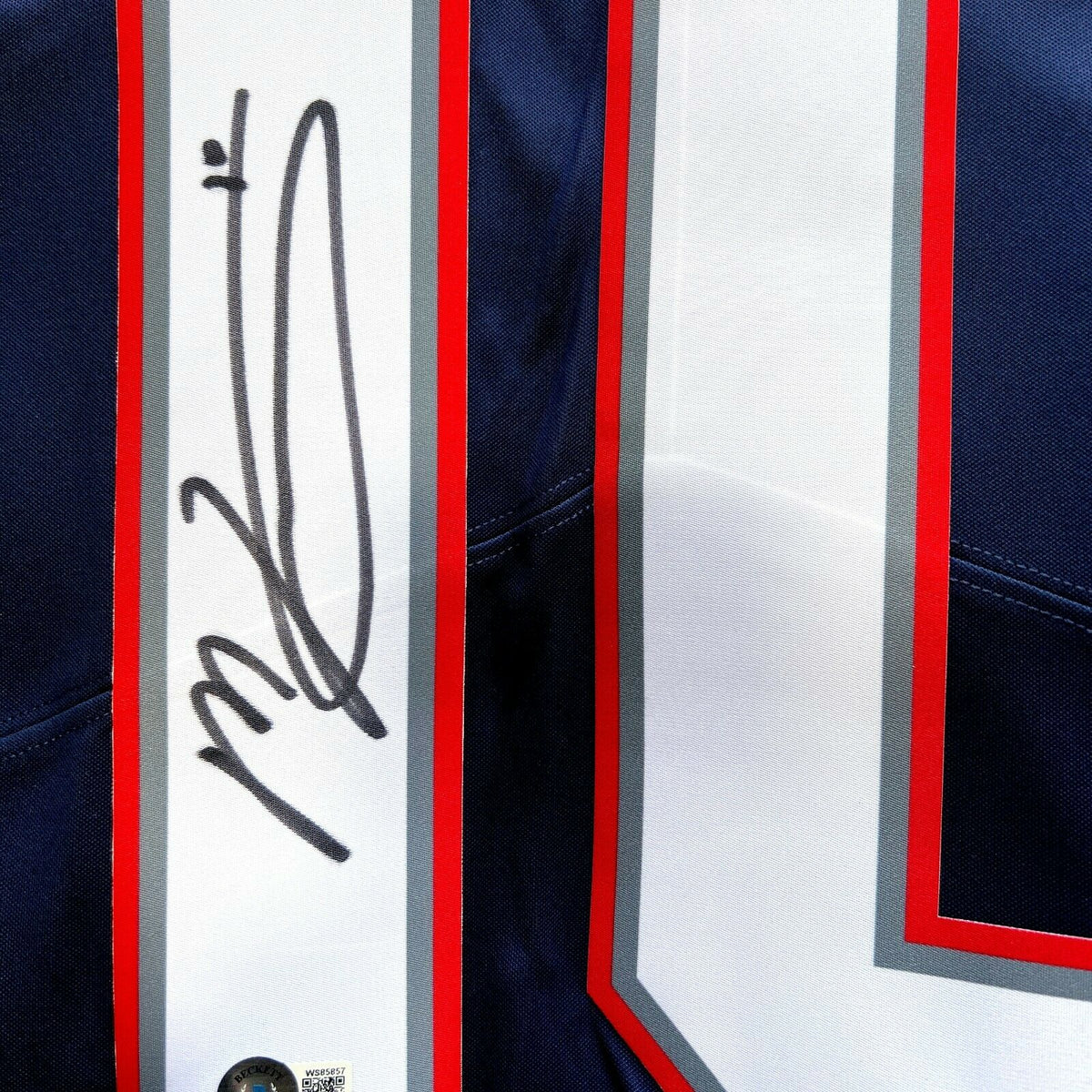 Mac Jones New England Patriots Signed Authentic Navy Nike Limited Jersey BAS