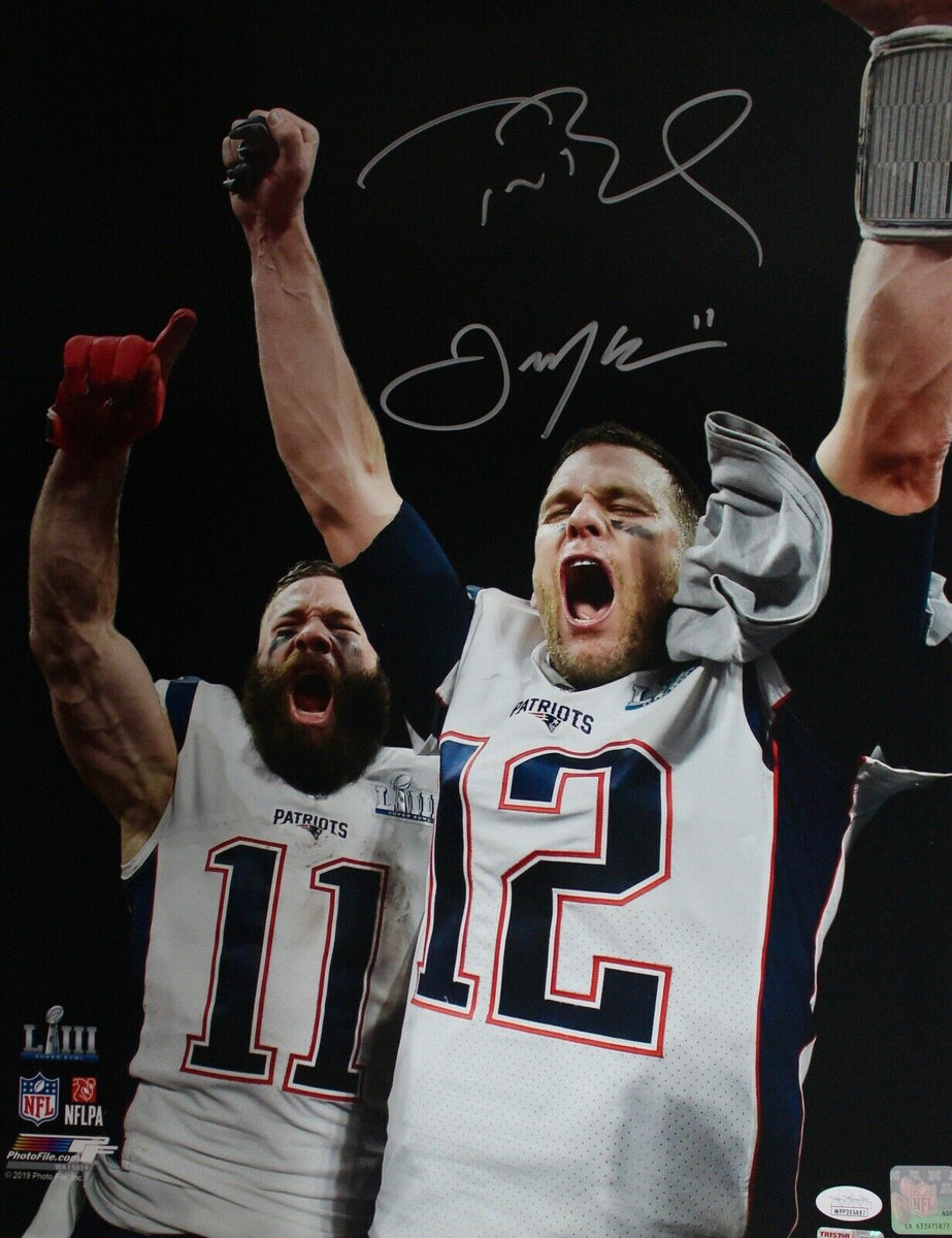 Tom Brady & Julian Edelman New England Patriots Autographed 16