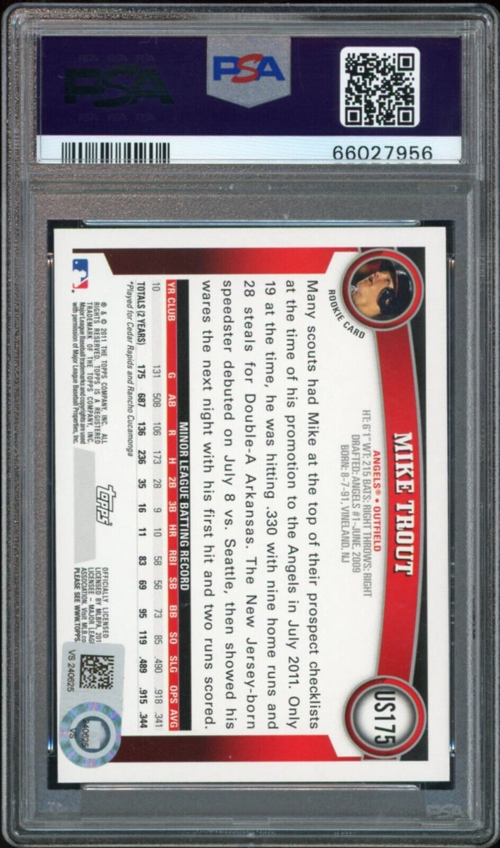 Mike Trout 2011 eTopps /999 RC PSA 9