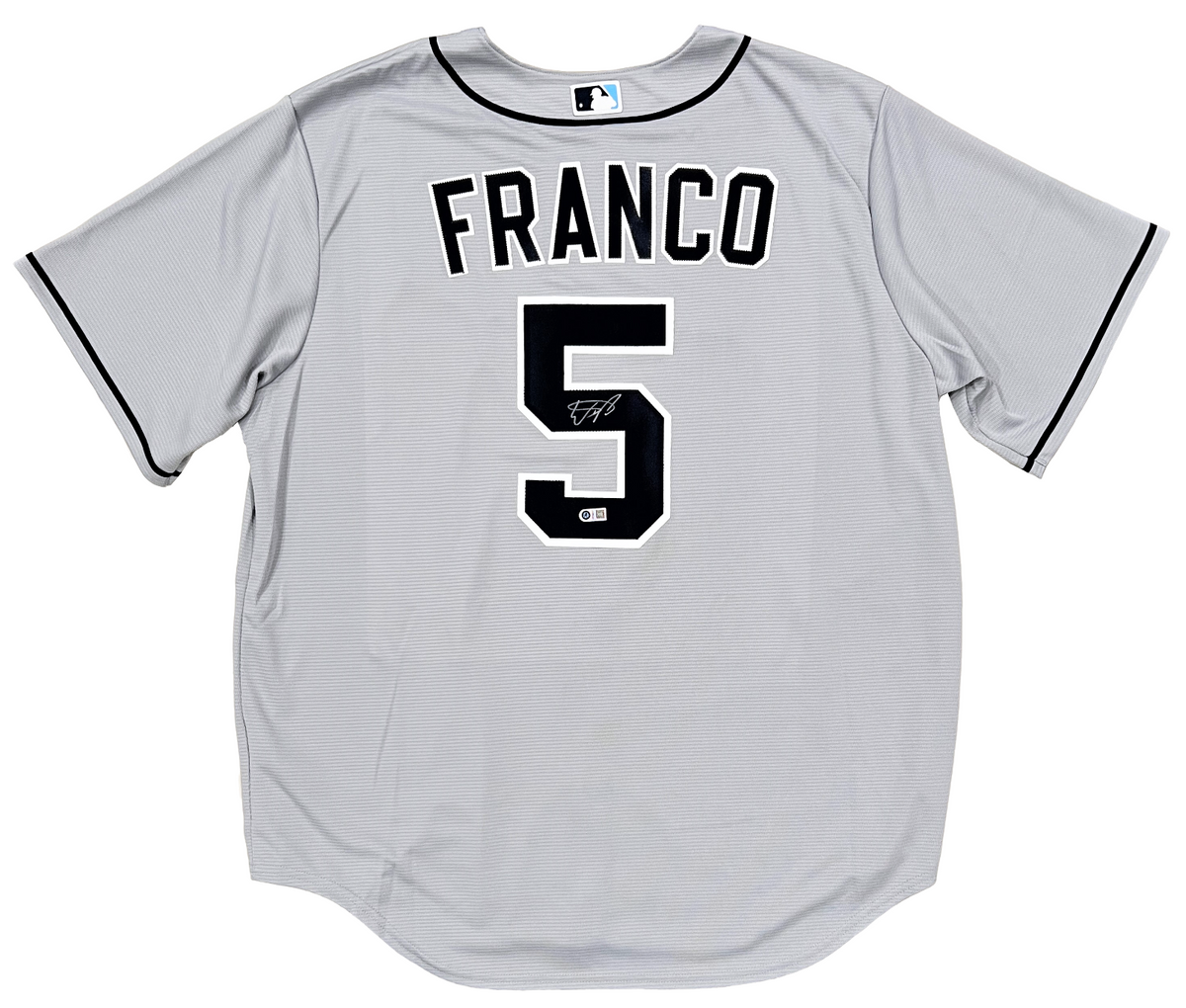 Wander Franco Signed Tampa Bay Rays Nike Dri-Fit MLB Replica