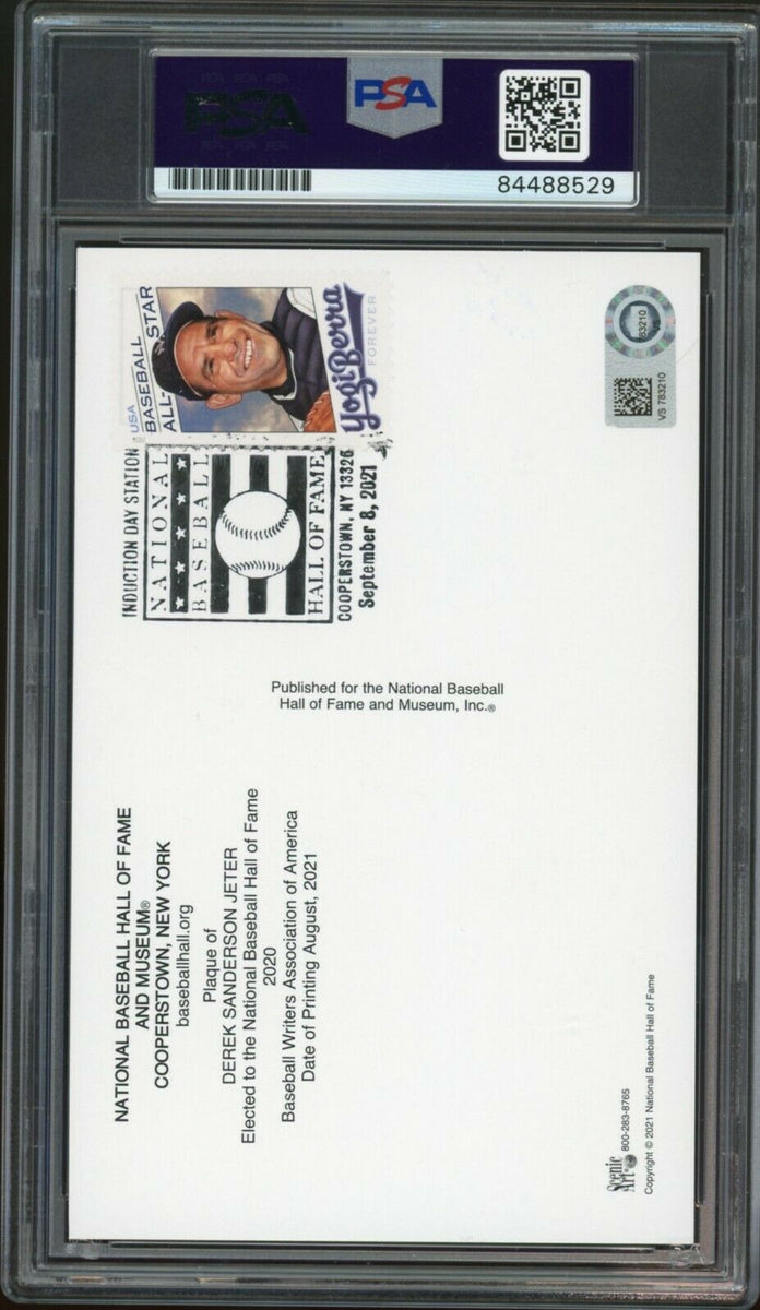 Derek Jeter Stamped and Canceled Hall of Fame Gold Plaque Postcard at  's Sports Collectibles Store