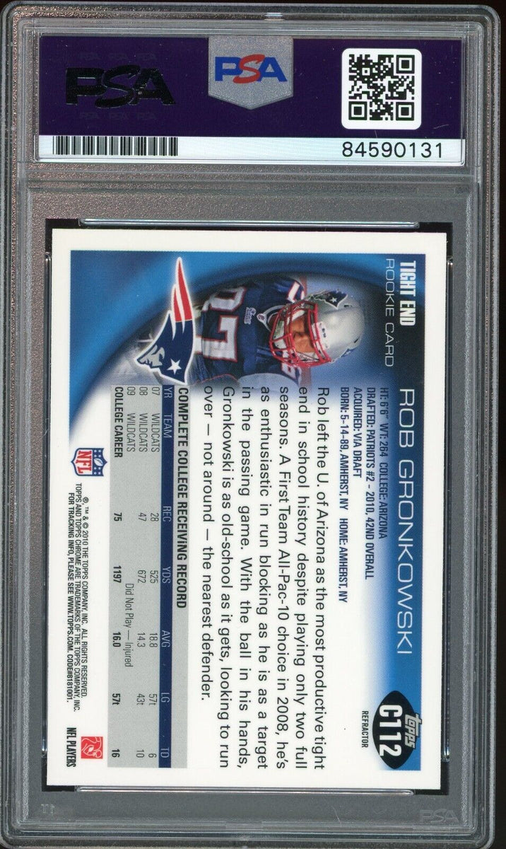 Rob Gronkowski 2014 Topps Chrome Blue Jersey Green Refractor