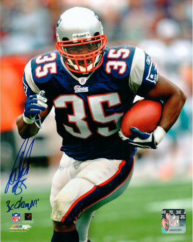 Patrick Pass New England Patriots Signed Autographed Home 8x10 Photo 3x Champ